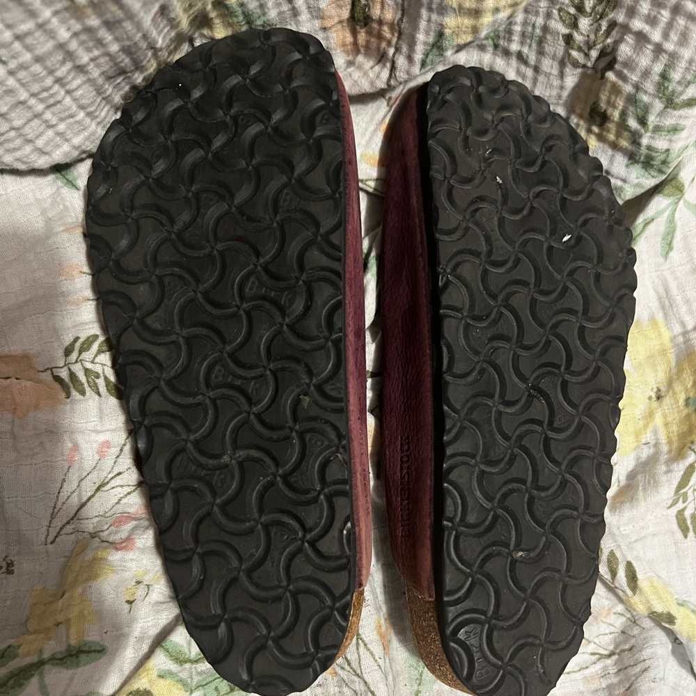 Birkenstock Boston Vintage Zinfandel Pebbled Leather Clogs - Picture 4 of 6